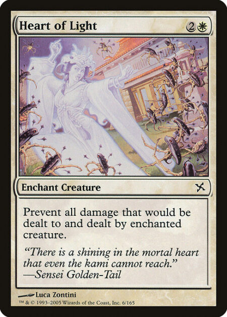 Heart of Light - Enchant creature (Target a creature as you cast this. This card enters the battlefield attached to that creature.)
