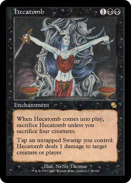 Hecatomb - When Hecatomb enters the battlefield