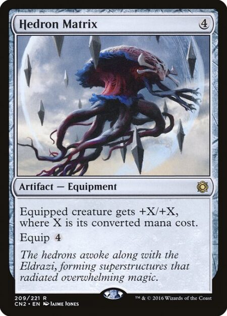 Hedron Matrix - Equipped creature gets +X/+X