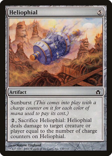 Heliophial - Sunburst (This enters the battlefield with a charge counter on it for each color of mana spent to cast it.)