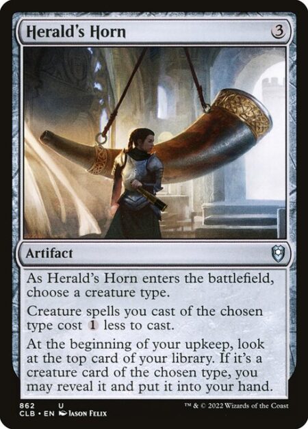 Herald's Horn - As Herald's Horn enters the battlefield