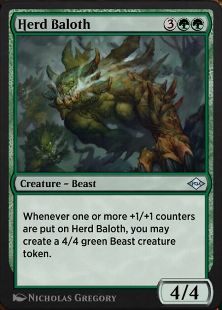 Herd Baloth - Whenever one or more +1/+1 counters are put on Herd Baloth