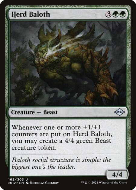 Herd Baloth - Whenever one or more +1/+1 counters are put on Herd Baloth