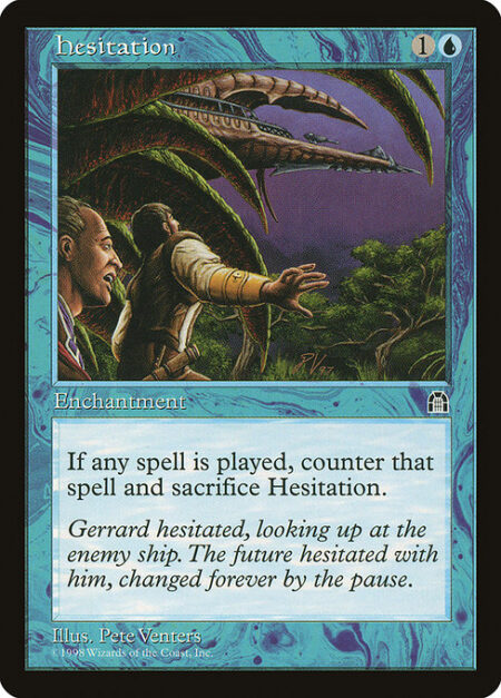 Hesitation - When a player casts a spell