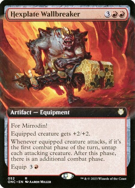 Hexplate Wallbreaker - For Mirrodin! (When this Equipment enters