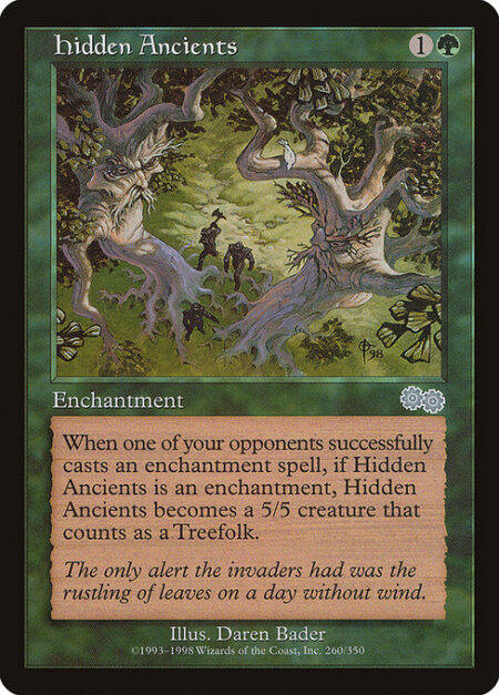 Hidden Ancients - When an opponent casts an enchantment spell