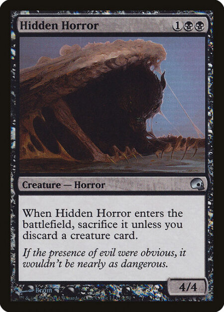 Hidden Horror - When Hidden Horror enters the battlefield