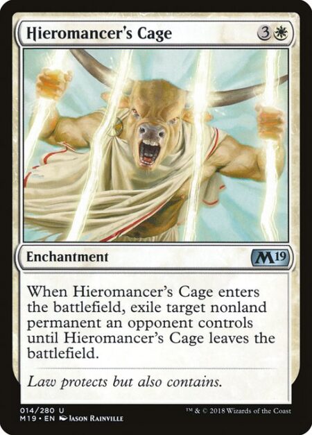 Hieromancer's Cage - When Hieromancer's Cage enters the battlefield