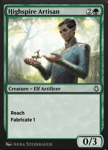 Highspire Artisan - Reach (This creature can block creatures with flying.)