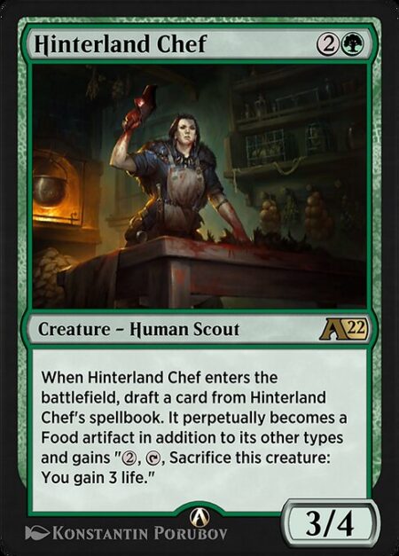 Hinterland Chef - When Hinterland Chef enters the battlefield