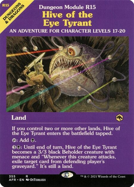 Hive of the Eye Tyrant - If you control two or more other lands