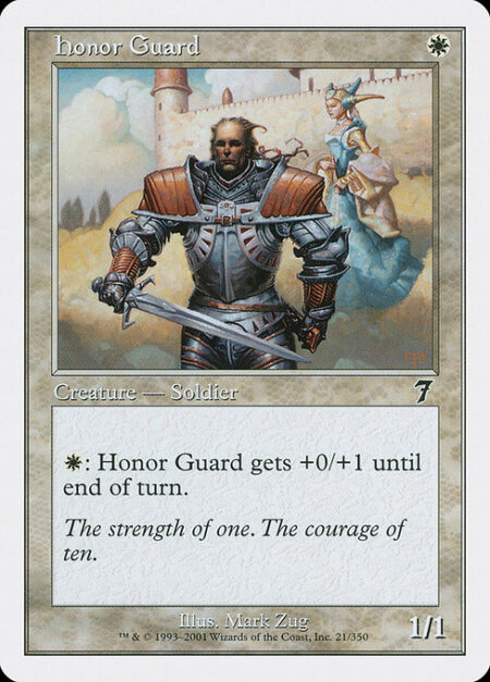 Honor Guard - {W}: Honor Guard gets +0/+1 until end of turn.