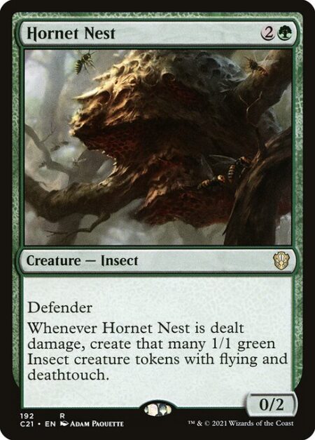 Hornet Nest - Defender (This creature can't attack.)