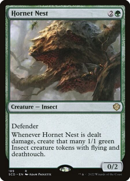 Hornet Nest - Defender (This creature can't attack.)