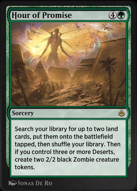 Hour of Promise - Search your library for up to two land cards