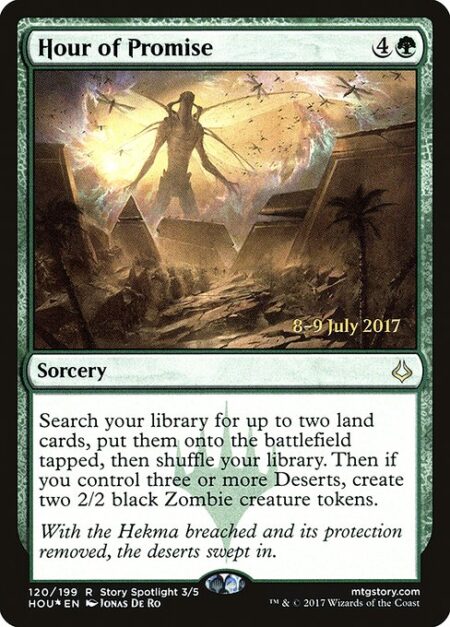 Hour of Promise - Search your library for up to two land cards