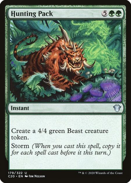 Hunting Pack - Create a 4/4 green Beast creature token.