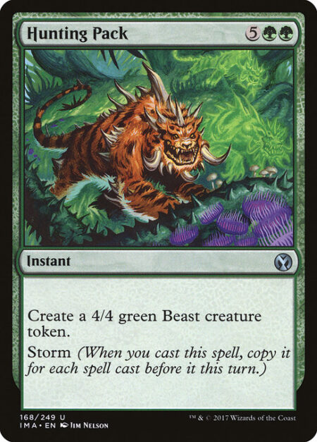 Hunting Pack - Create a 4/4 green Beast creature token.