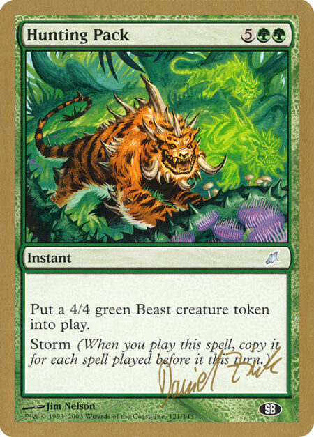 Hunting Pack - Create a 4/4 green Beast creature token.