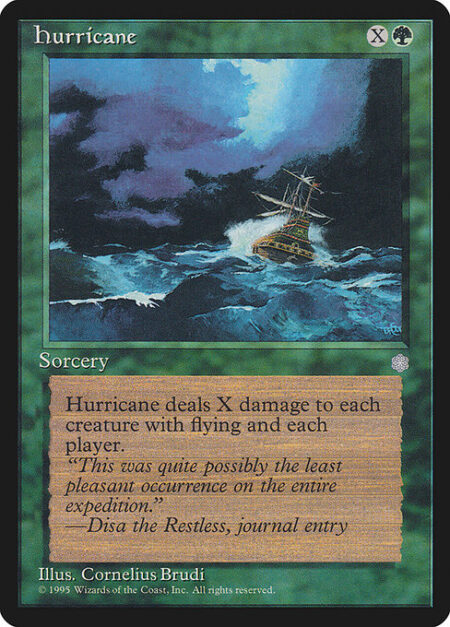 Hurricane - Hurricane deals X damage to each creature with flying and each player.