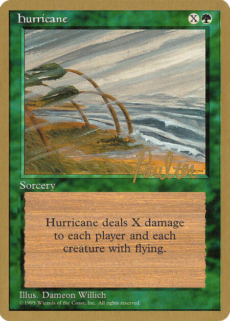 Hurricane - Hurricane deals X damage to each creature with flying and each player.