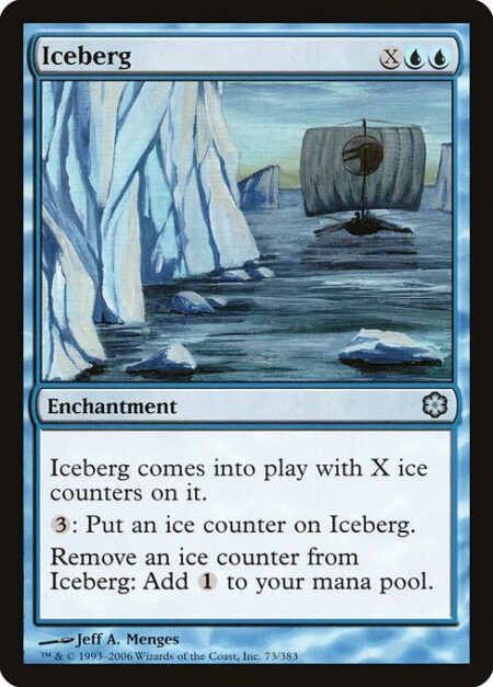 Iceberg - Iceberg enters with X ice counters on it.