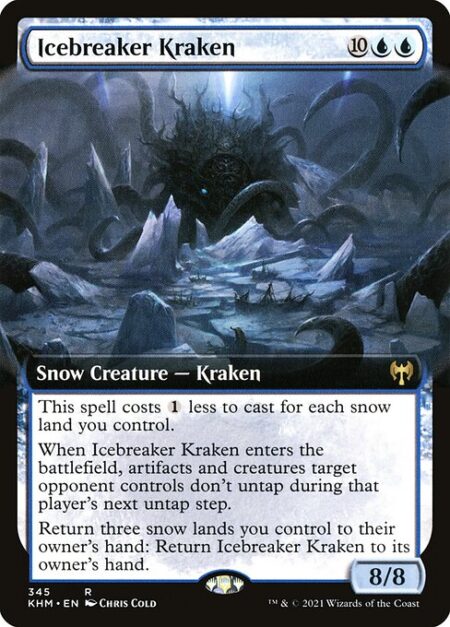 Icebreaker Kraken - This spell costs {1} less to cast for each snow land you control.