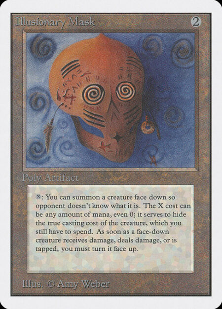 Illusionary Mask - {X}: You may choose a creature card in your hand whose mana cost could be paid by some amount of