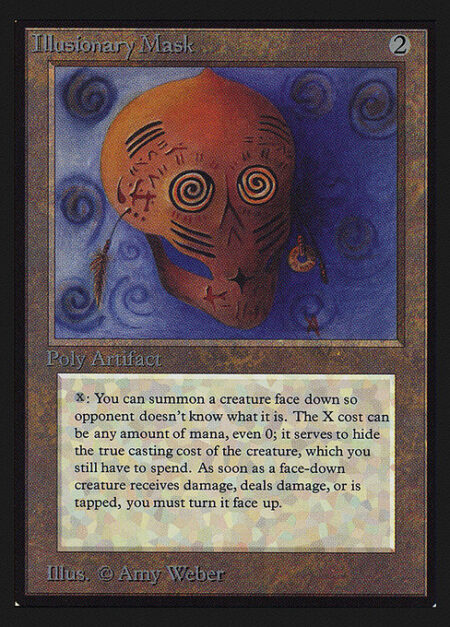 Illusionary Mask - {X}: You may choose a creature card in your hand whose mana cost could be paid by some amount of