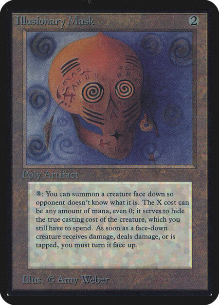 Illusionary Mask - {X}: You may choose a creature card in your hand whose mana cost could be paid by some amount of