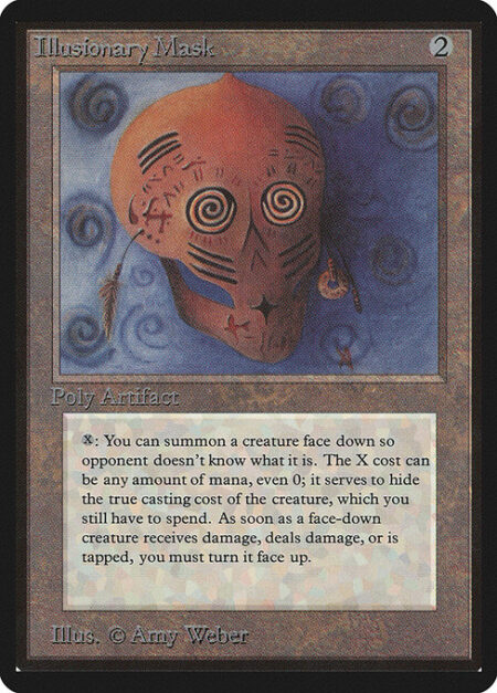 Illusionary Mask - {X}: You may choose a creature card in your hand whose mana cost could be paid by some amount of