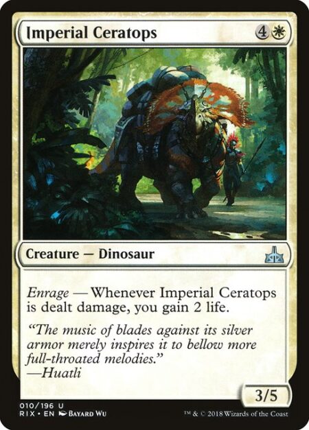 Imperial Ceratops - Enrage — Whenever Imperial Ceratops is dealt damage