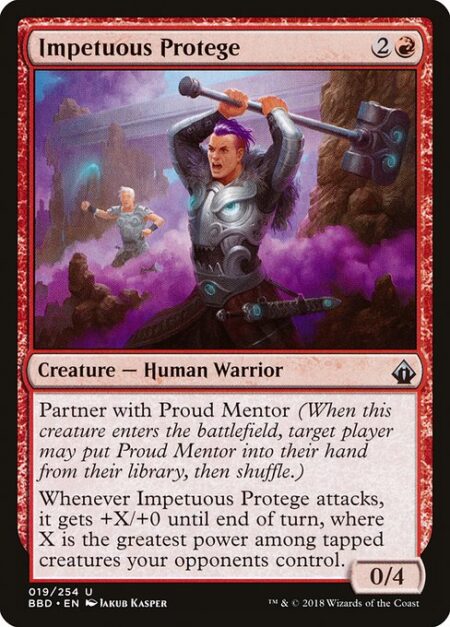 Impetuous Protege - Partner with Proud Mentor (When this creature enters the battlefield