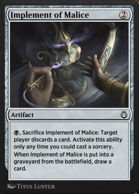 Implement of Malice - {B}