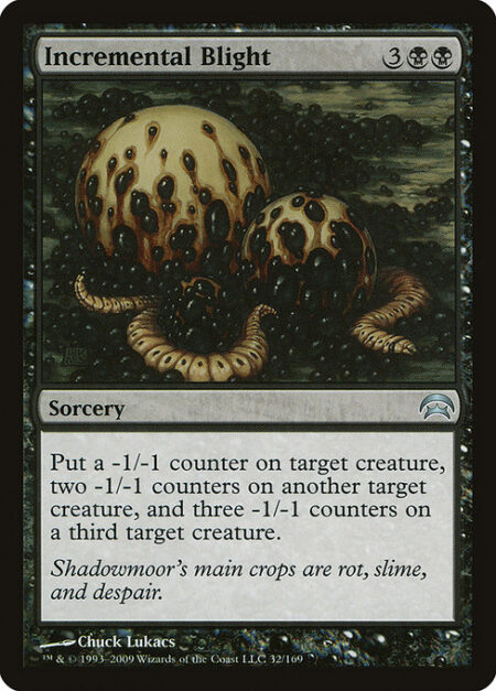 Incremental Blight - Put a -1/-1 counter on target creature