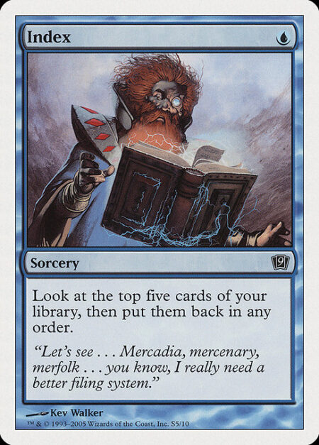 Index - Look at the top five cards of your library