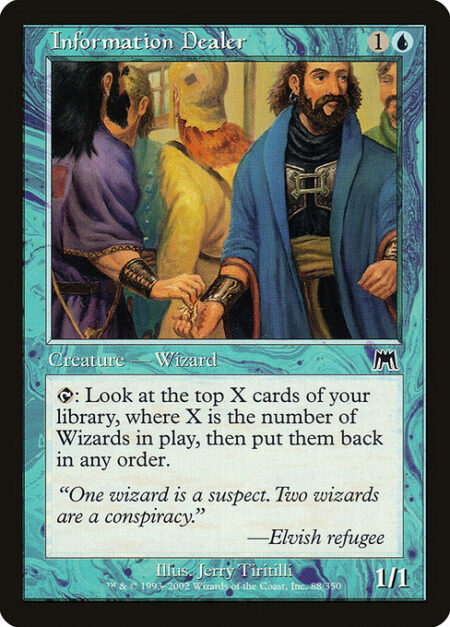 Information Dealer - {T}: Look at the top X cards of your library