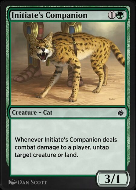 Initiate's Companion - Whenever Initiate's Companion deals combat damage to a player