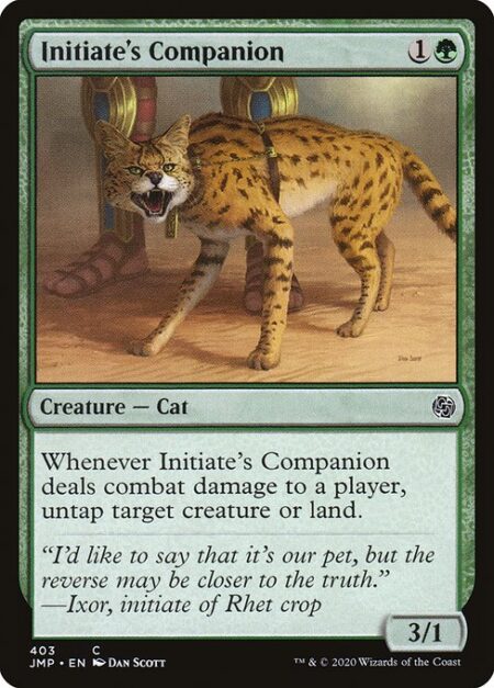 Initiate's Companion - Whenever Initiate's Companion deals combat damage to a player