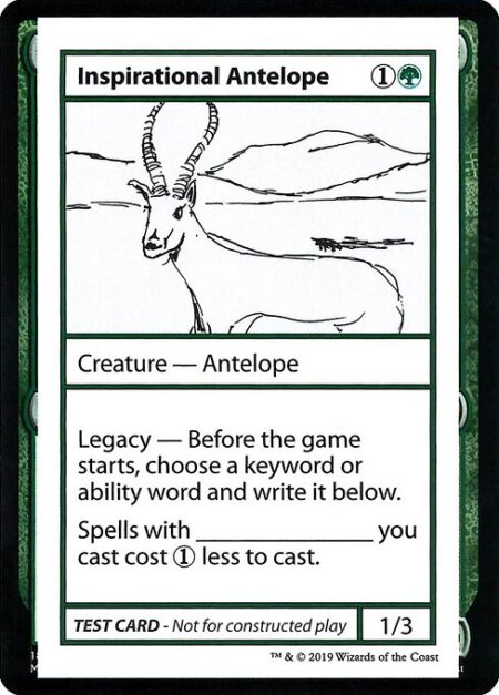 Inspirational Antelope - Legacy — Before the game starts