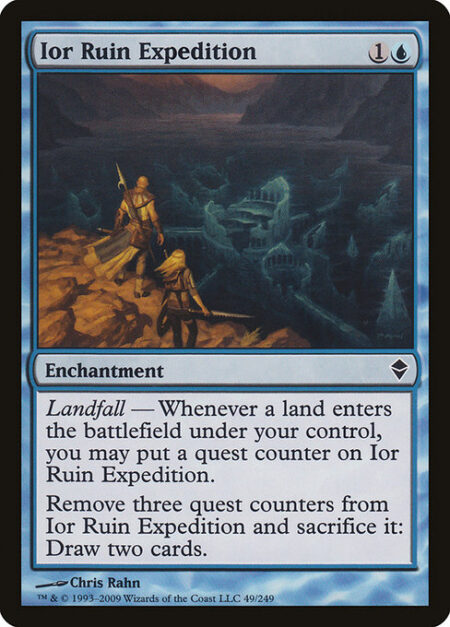 Ior Ruin Expedition - Landfall — Whenever a land enters the battlefield under your control