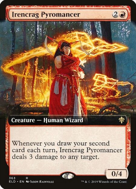 Irencrag Pyromancer - Whenever you draw your second card each turn