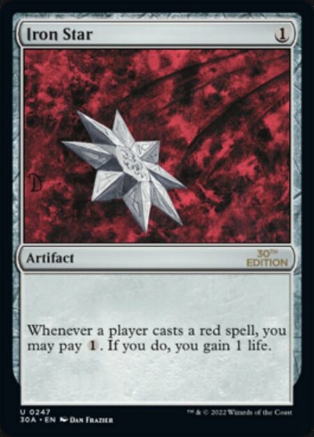 Iron Star - Whenever a player casts a red spell