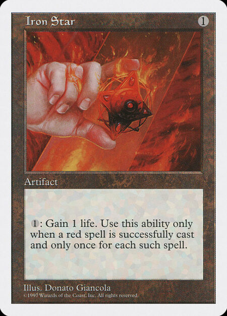 Iron Star - Whenever a player casts a red spell