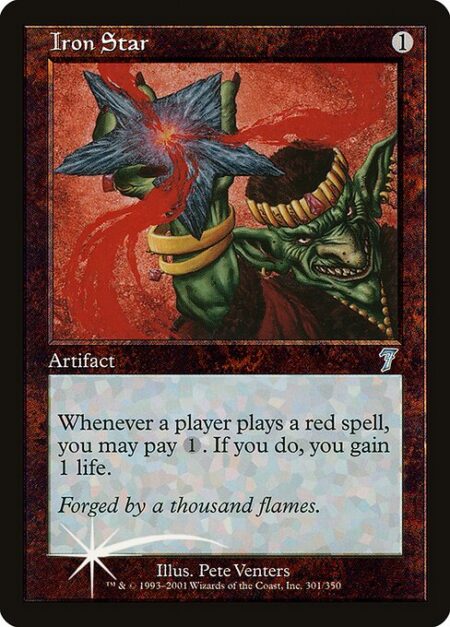 Iron Star - Whenever a player casts a red spell