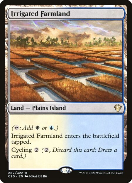 Irrigated Farmland - ({T}: Add {W} or {U}.)