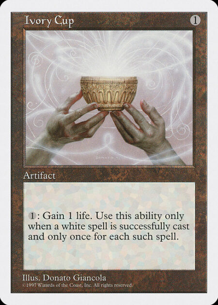 Ivory Cup - Whenever a player casts a white spell