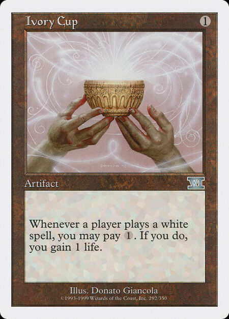 Ivory Cup - Whenever a player casts a white spell