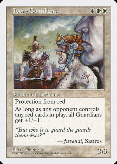 Ivory Guardians - Protection from red