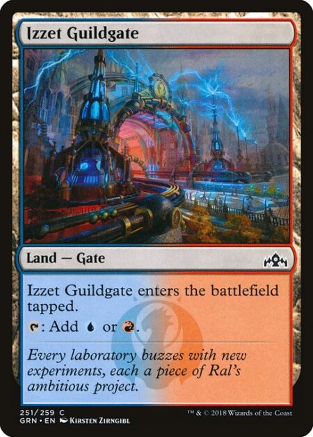 Izzet Guildgate - Izzet Guildgate enters the battlefield tapped.